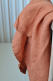 burnt orange linen swaddle