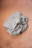 Mist Pure Linen Fitted Cot Sheet